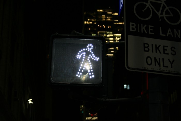 NYC traffic light man