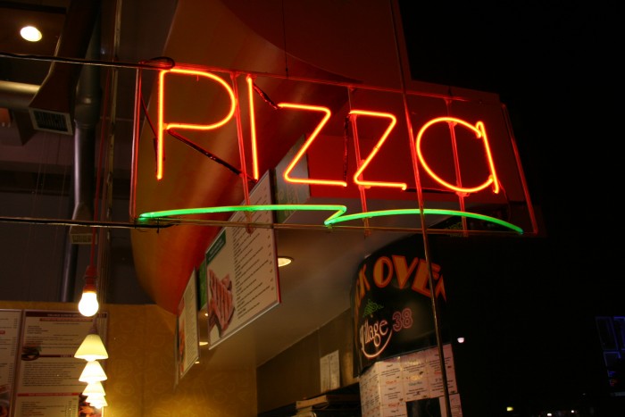 Pizza! NYC is the neon city!