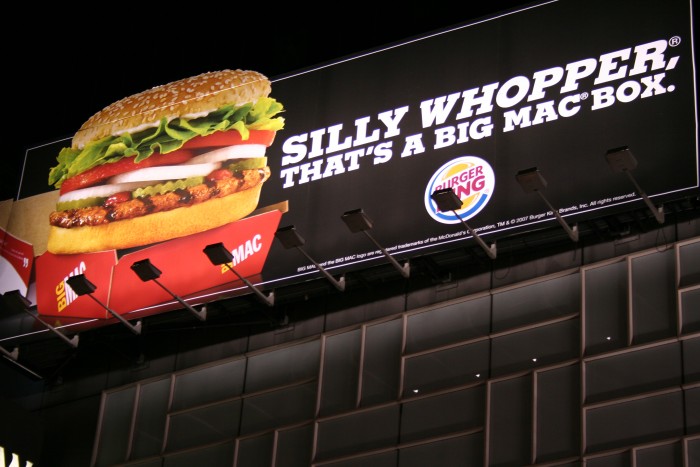 "Silly Whopper, that's a big mac box" ad. Soooo funny!