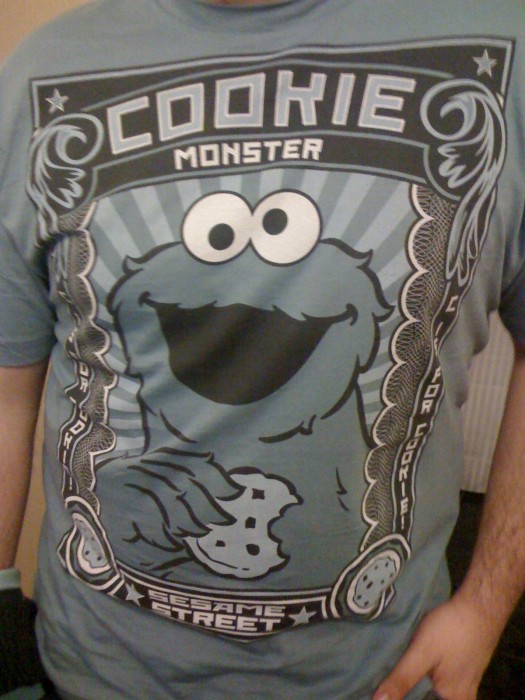 and a Cookie Monster t-shirt!