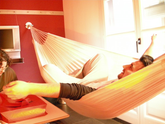 "Hotel Casa Camper" had a extra room with a hammock!