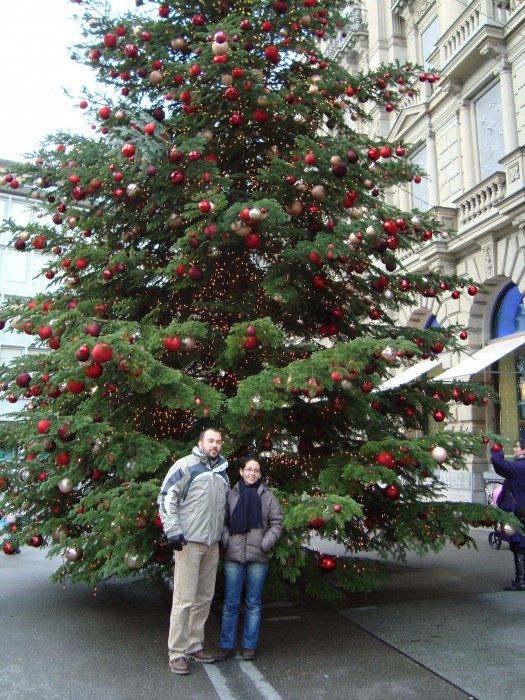 Christmas tree in Paradeplatz