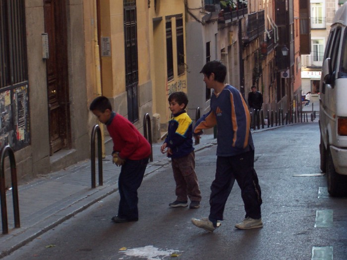 Boys playing in the streets
