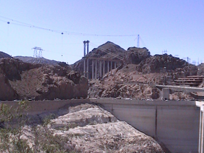 hoover dam, building a new approach, right now you still drive over the dam.