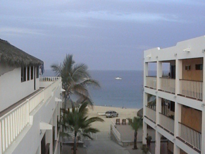 Looking out at the Sea of Cortez, from the walkway that connects the 2 sides of the hotel