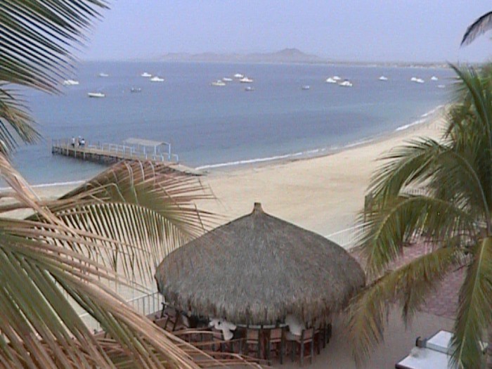 From the top of the hotel. Palapa bar