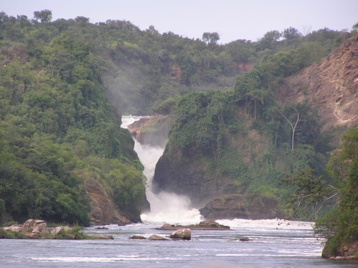 View of Murchison Falls from the boat