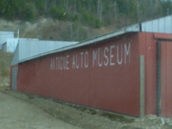 Antique auto museum, Tappen BC. Can't wait until summer, when I can go inside.